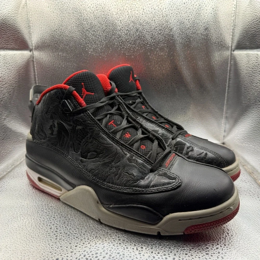 Size 10 Air Jordan Dub‎ Zero Black/Gym Red-Wolf Gray Mens Shoes 311046-013